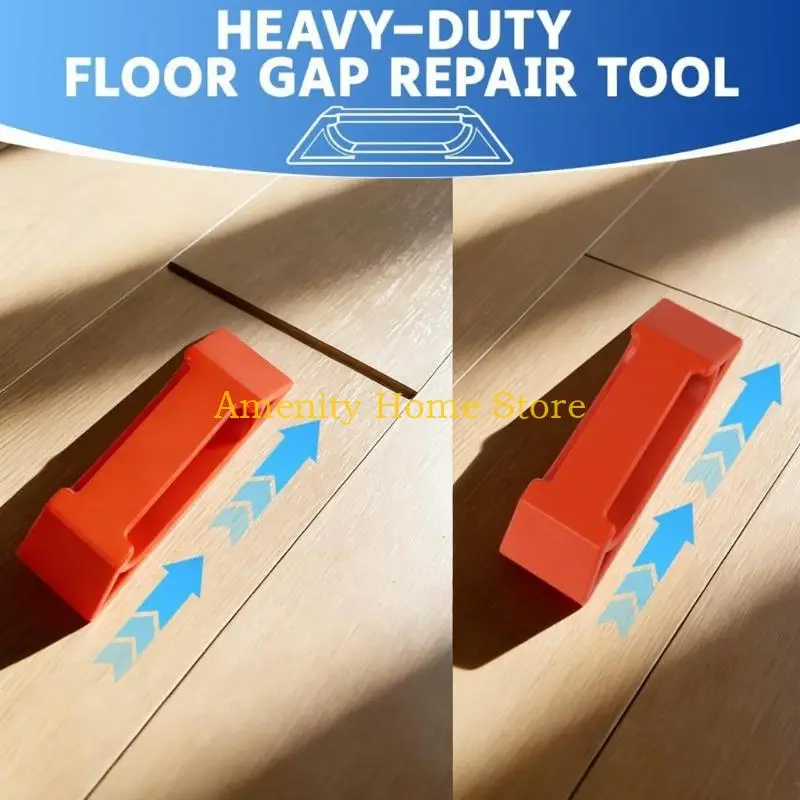 F26C Flooring Board Repair Tool with Integrated Raised Handle, Plastic Body and Washable Adhesive Pad for Repositioning