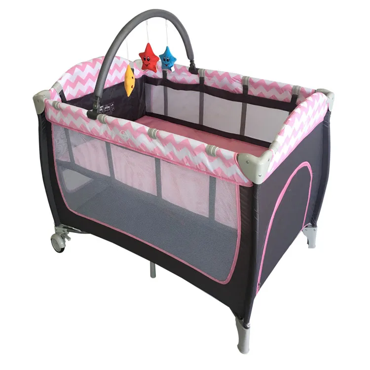 2022 comfortable baby bed beautiful crib light weight bassinet foldable kid`s cot, baby travel playpen