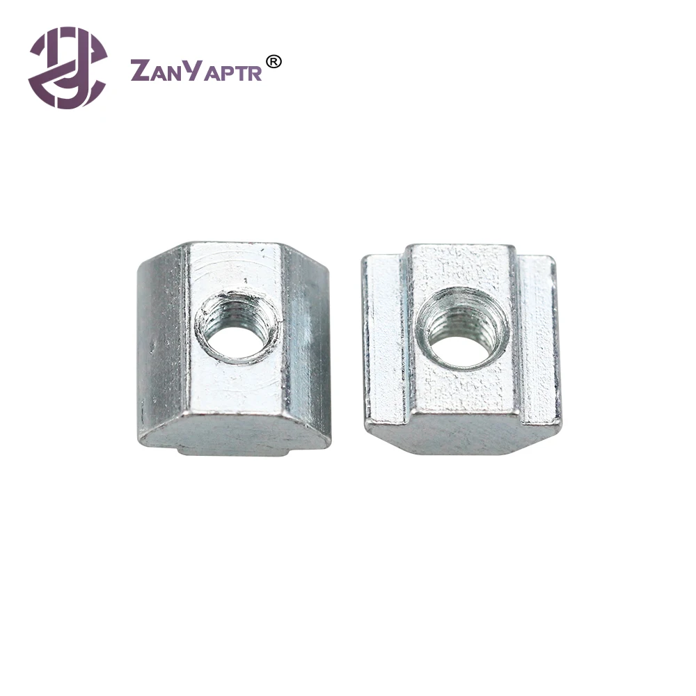 T Sliding Nut Block Square Nuts M3 M4 M5 M6 For 2020 Aluminum Profile Slot Zinc Coated Plate Aluminum For For EU Standard