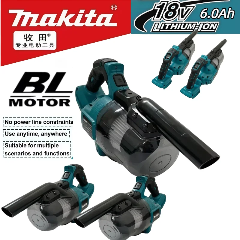 

Беспроводной электрический пылесос Makita для аккумулятора 18В, портативный, для дома, промышленности и строительства, с LED-подсветкой