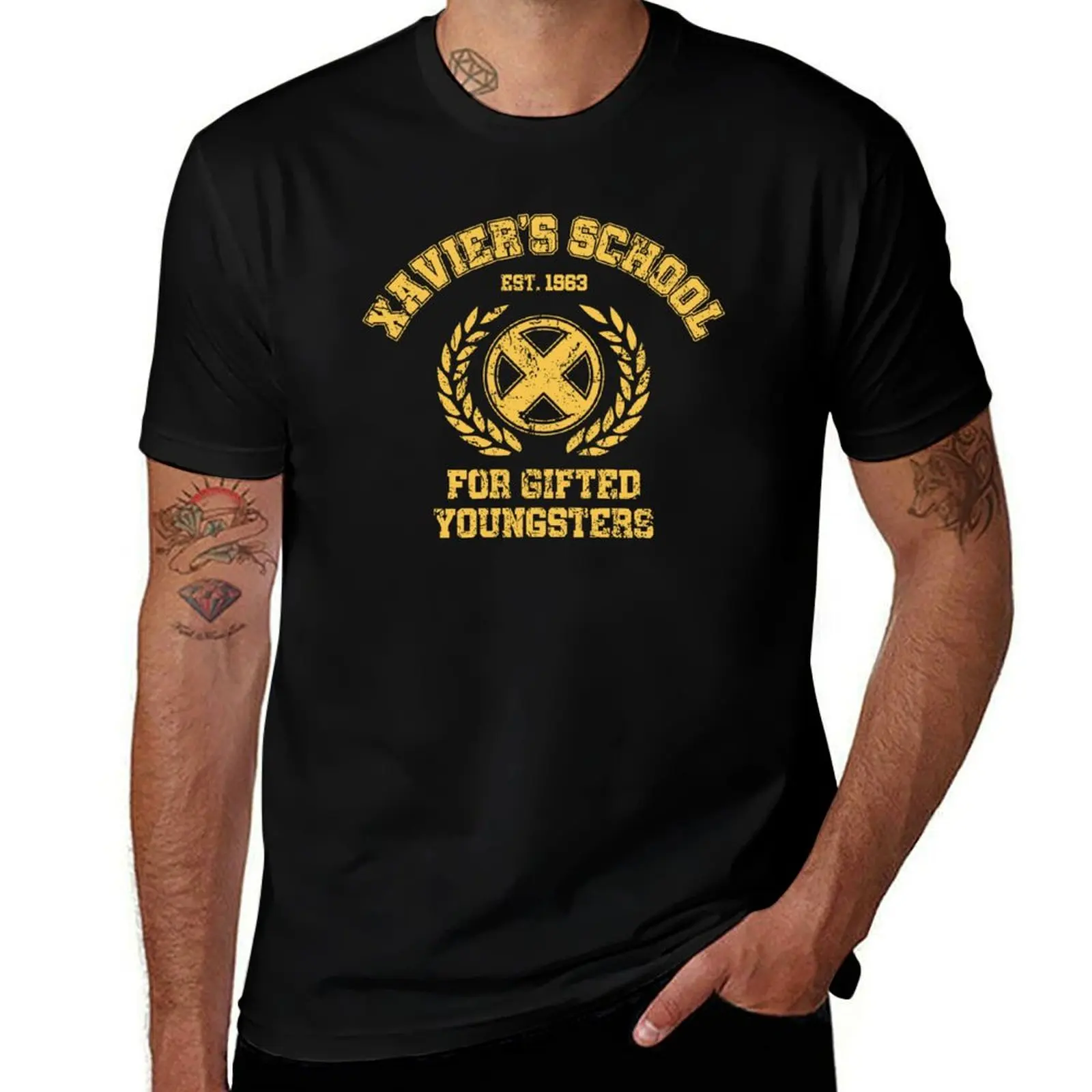

School Youngsters Gifted For Xavier T-Shirt Large Size Casual Short Sleeve Top