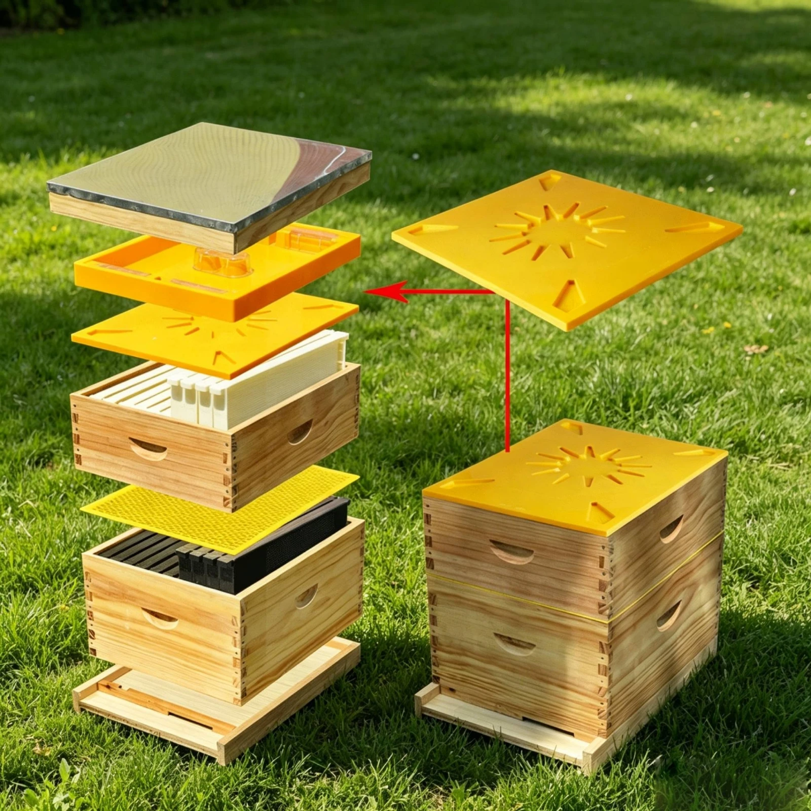 Bee Colony Inner Cover Vented Bee Colony Ventilation Cover Beekeeping Gear Long-Lasting Farm Supply Easy to Replace for Beehive