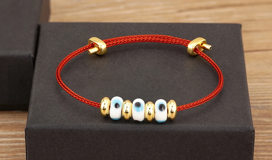 Nidin Neue Mode Glück Türkischen Bösen blick Seil Armband Einstellbar Für Frauen Weibliche Punk Stil Persönlichkeit Design Schmuck Geschenke – Detail 12