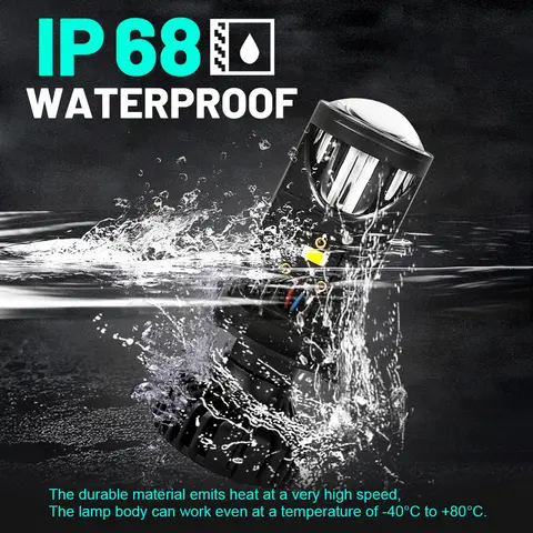 HL Y6 H4 LED Projector Headlight Projector Lens with Turbo Fan Cooling 200W Automobile Hi Lo Beams Bulb 12V for Motorcycle Cars 8 best sales y6 led h4 - №5