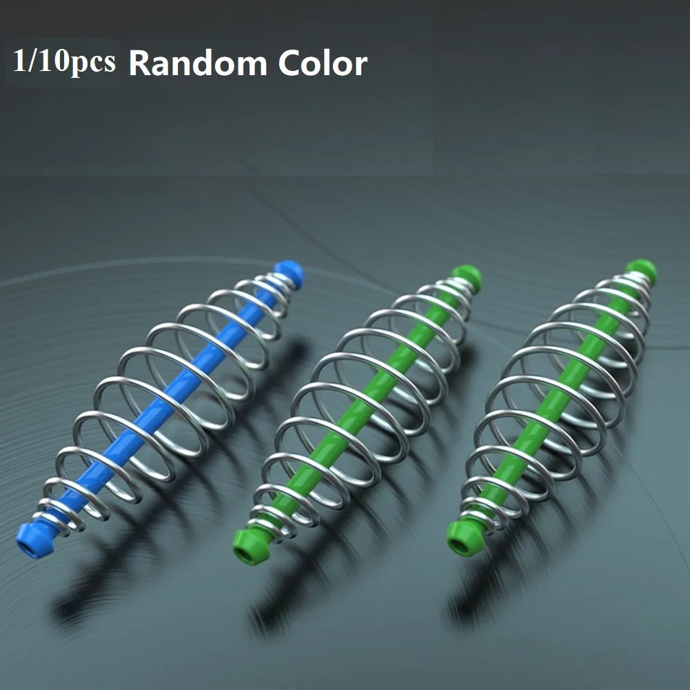 10pcs 29mm Spring Feeder Bait Cage For Carp Fishing Fresh Tench Bream Coil Inline Method Feeder Pesca Tackle Random Color view 2