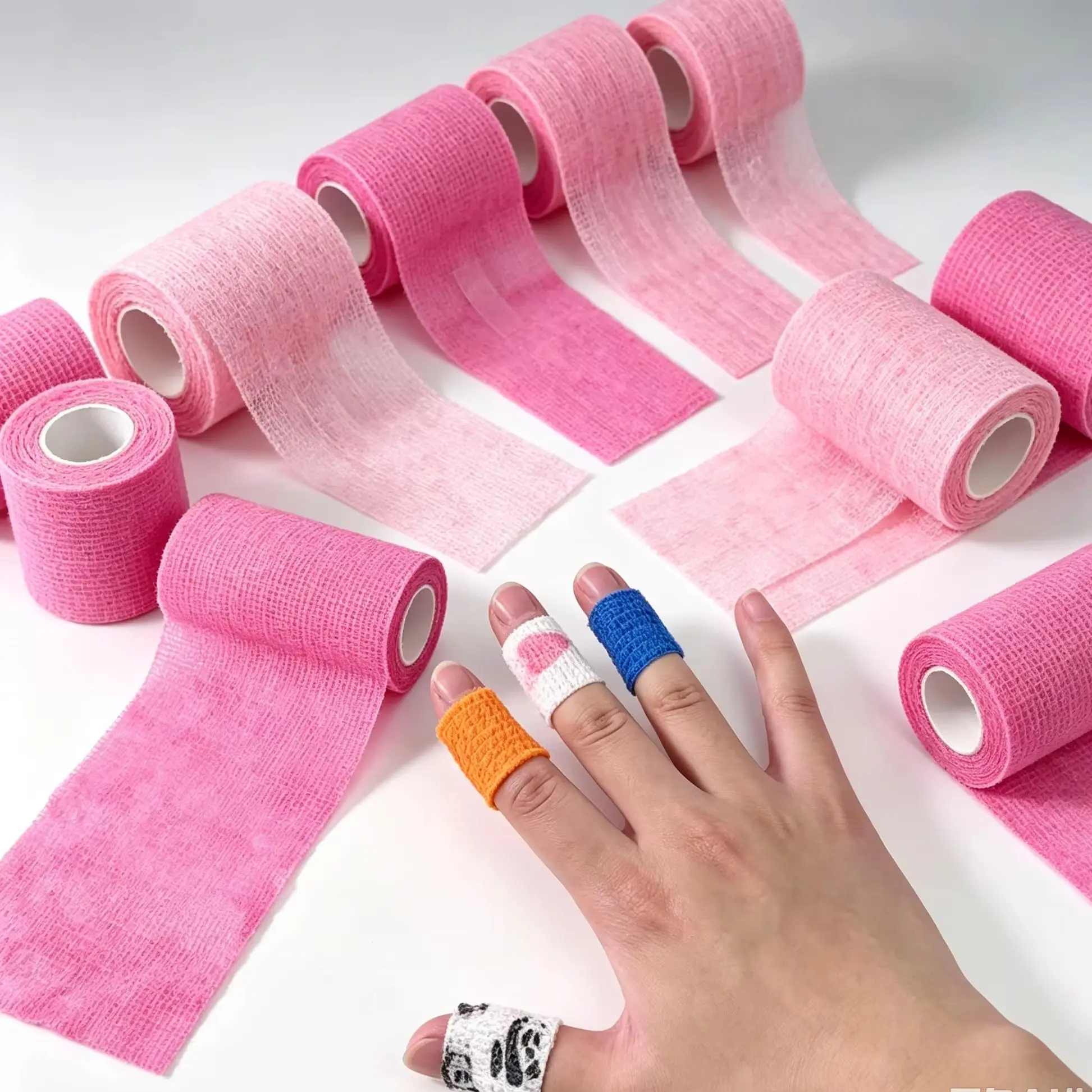Non‑Woven High Elastic Self‑Adhesive Bandage, Outdoor Sports Knee Wrist Support Wrap, Flexible Finger Protective Bandage