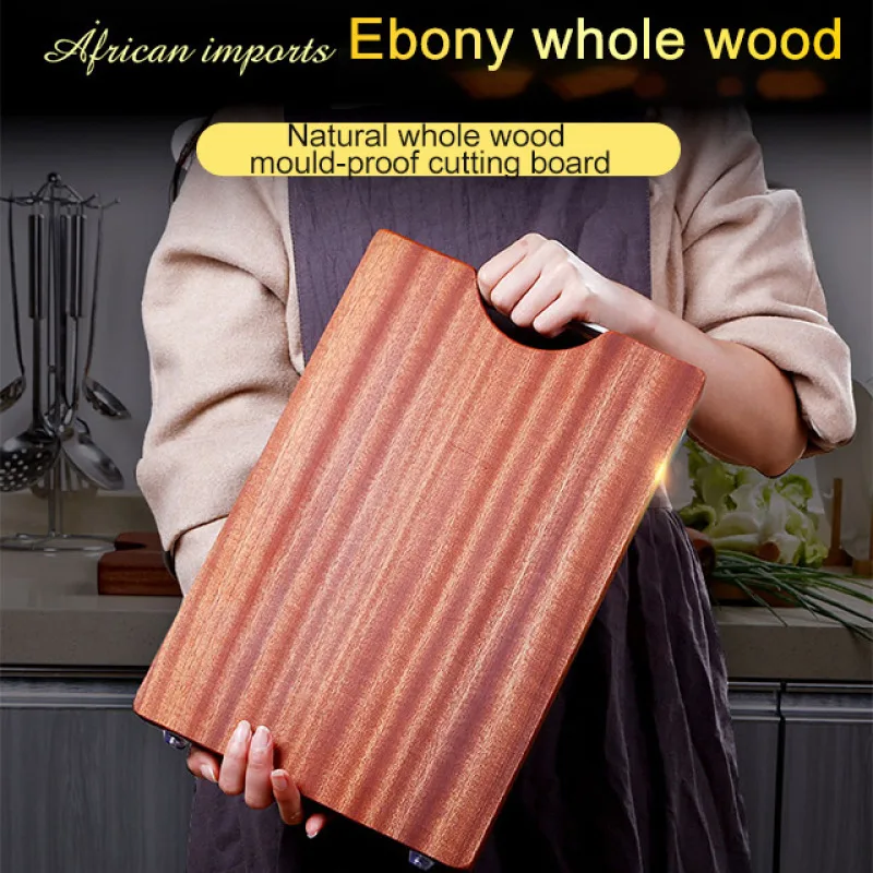 Antibacterial Mildew-proof Log Paint-free Ebony Chopping Blocks and Household Wholewood Kitchen Cutting Board Does Not Crack