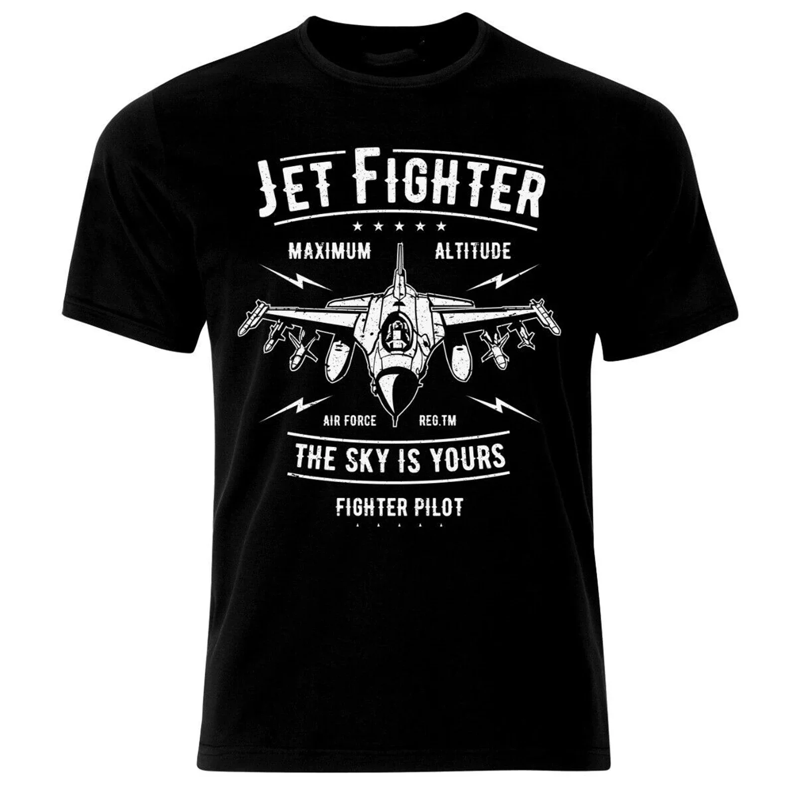 

Jet Fighter Military Army Aircraft Airplane Flugzeug Kämpfer T-Shirt Men's 100% Cotton Casual T-shirts Loose Top New