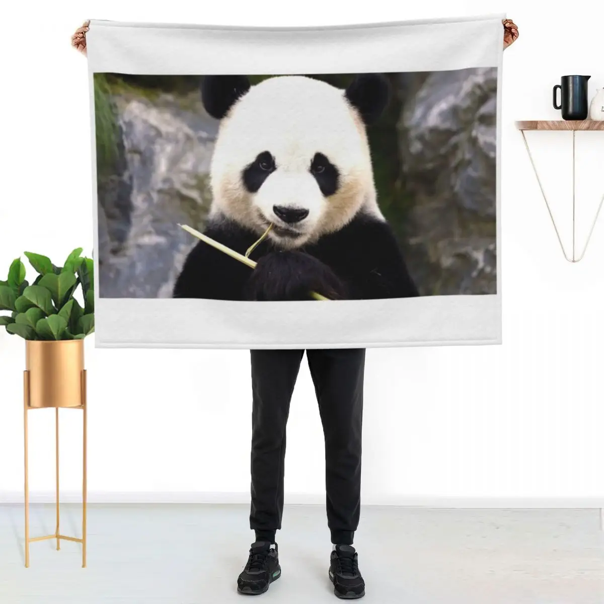 Panda Throw Blanket warm for winter Bed linens Furry Decorative Sofa Polar Designers Blankets