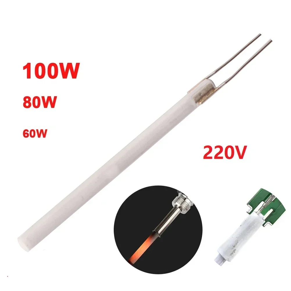 เซรามิคSoldering Iron Coreปรับอุณหภูมิไฟฟ้า 220V 60/80/100Wบัดกรีเหล็กองค์ประกอบความร้อนเครื่องมือ