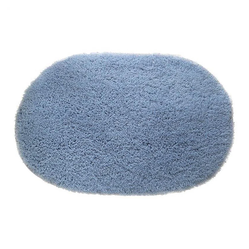 Alfombra gruesa antideslizante para baño, alfombrilla de espuma viscoelástica, absorción de agua elíptica, entrada de suelo de inodoro, 1 unidad