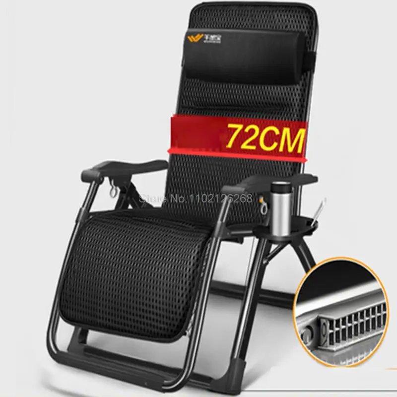 Folding chair outdoor furniture Portable loungerbalcony terrace garden backrest armchair lunchbreak chairs bed  upgradeextrawide