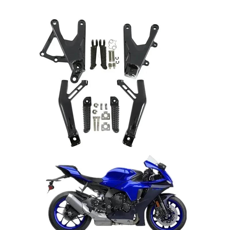 

Для Yamaha YZF R1 R1S R1M 2015-2023 детали мотоцикла, передняя и задняя подставка для ног, кронштейн для подножки, комплект деталей для мотоциклов, аксессуары