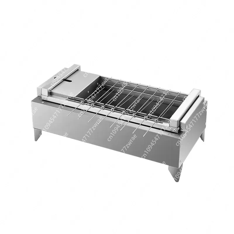 Commercial Rotary Yakitori Grill Machine Barbecue Chicken BBQ Rotating Charcoal Grill for Outdoor Cooking
