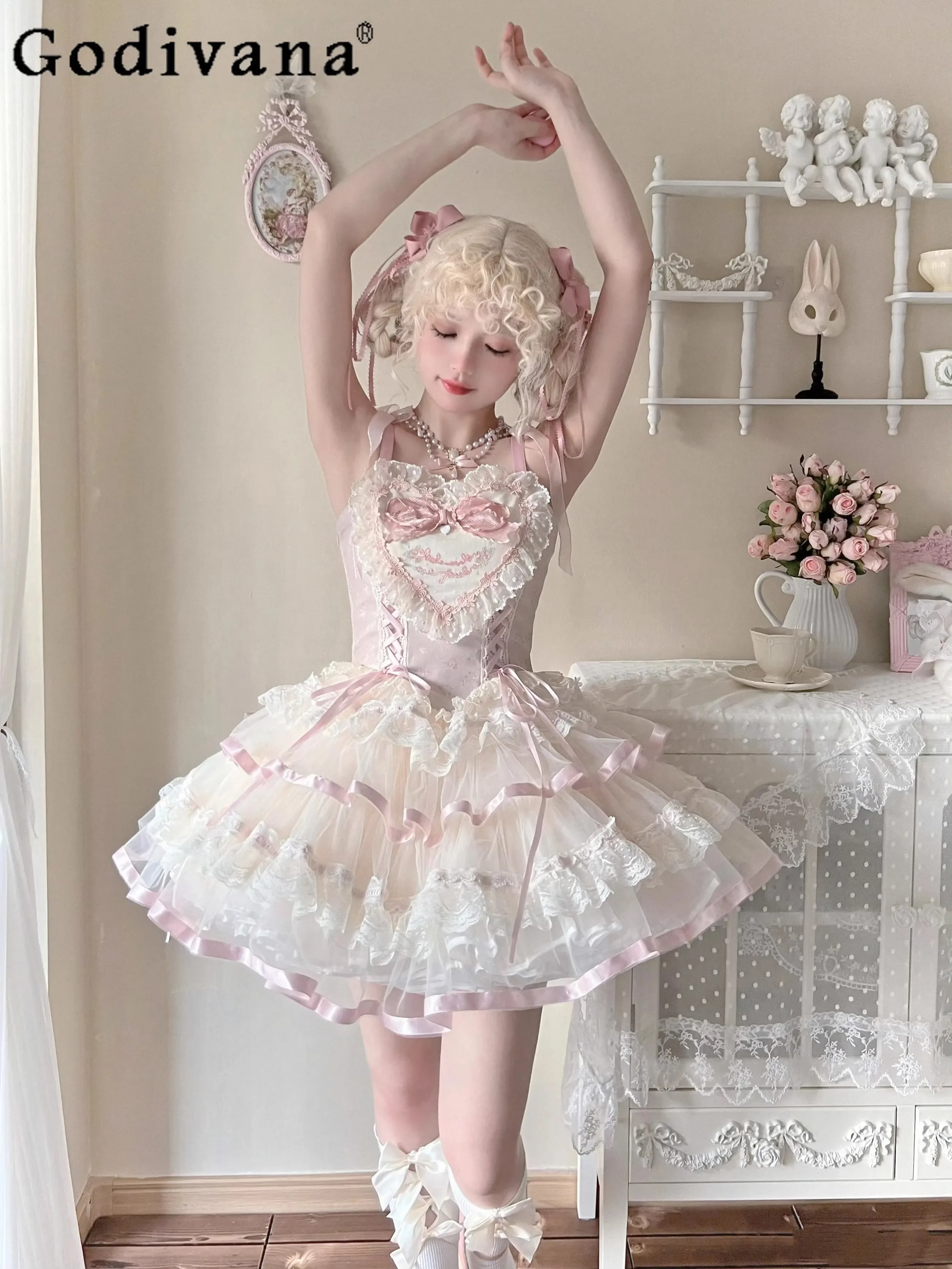 

Ballet Lolita Elegant Sweet Dresses Princess Jsk Teen Cute Kawaii Sexy Dress Birthday Dress for Women