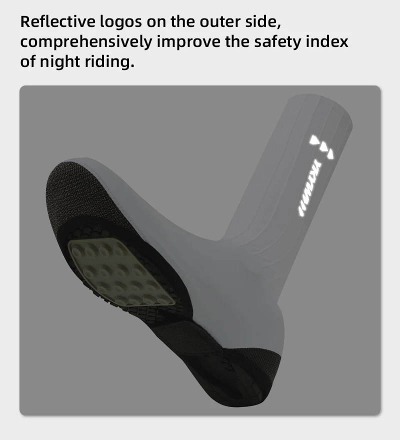 YKYWBIKE Unisex Fahrradschuhüberzieher 3D Aerodynamische Fahrrad-Überschuhe Rutschfeste Aero-Rennradschuhüberzieher Wasserabweisend – Detail 8