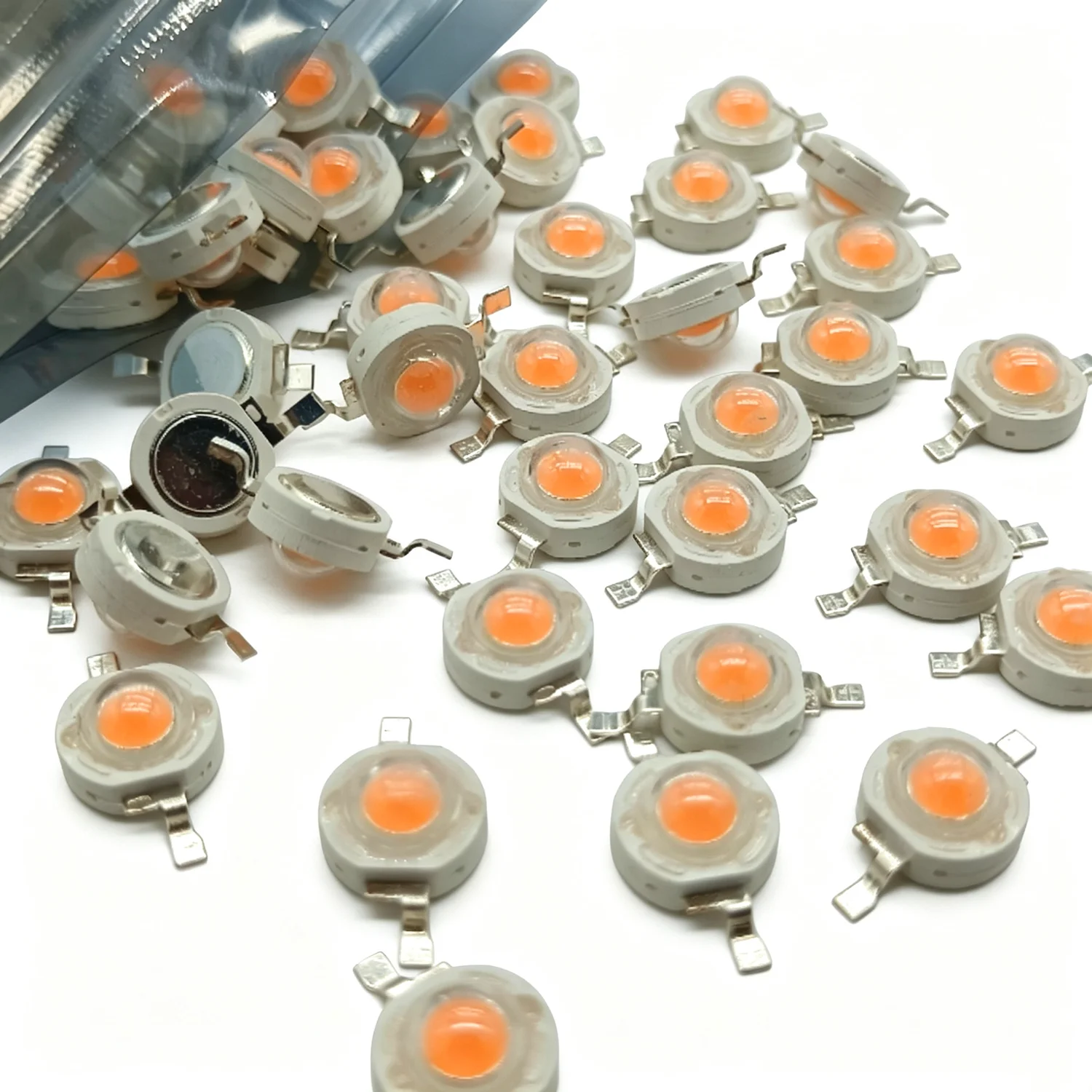 100pcs/lot 1w 3w 5w Full Spectrum 400nm-840nm LED Grow Light Chip, Best Bridgelux LED Grow Chip for Indoor Plant Grow