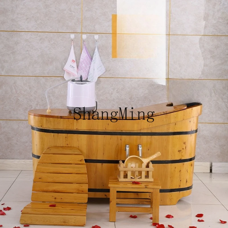 

SM premium bath bucket wooden household adult bath bucket cedar wooden bucket automatic heating