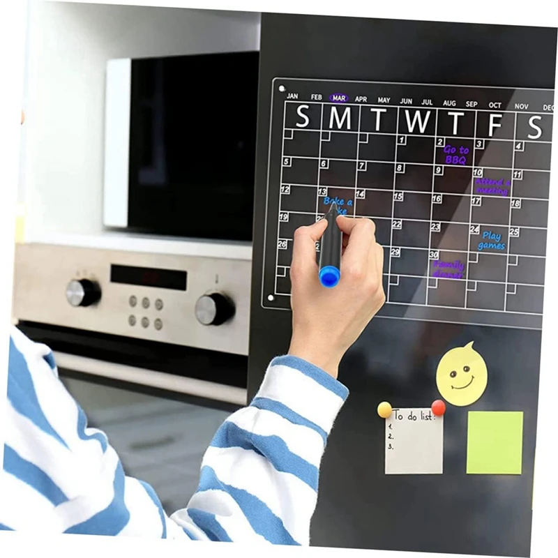 Enjoy New White Month Dry Fridge Refrigerator Board Message Planning Home Calendar Writing Kitchen Erase Erasable
