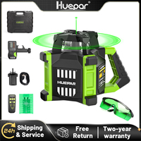Huepar RL300HVG Electronic Green Rotary Laser Level + Plumb Points Self-Leveling Rotary Laser Set With Receiver & Remote Control