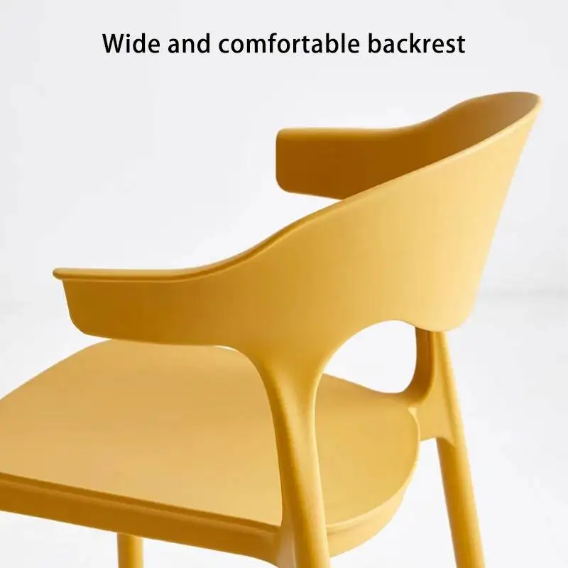 Durable Plastic Dining Chair for Home Office Stackable Living Room Kitchen Chair Modern Restaurant Outdoor Lounge Table Chairs