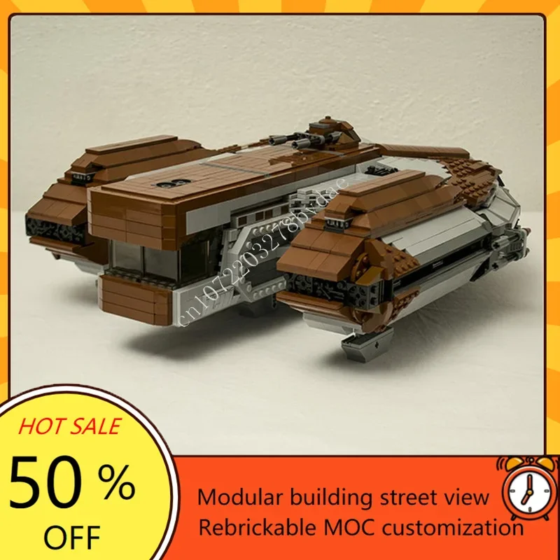 3173PCS SW Knights of the Old Ebon Hawk Space War Military MOC SpaceShip Battle Model Custom Puzzles DIY Assembly Model Toy Gift