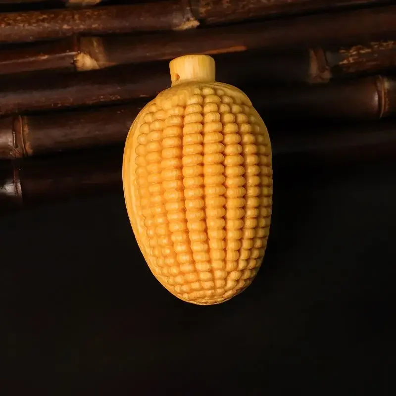 Jinyu Mantang Solid Bamboo Carving Large Corn Dragon Blood Bamboo Cultural Plaything Small Craft Gift for Friends
