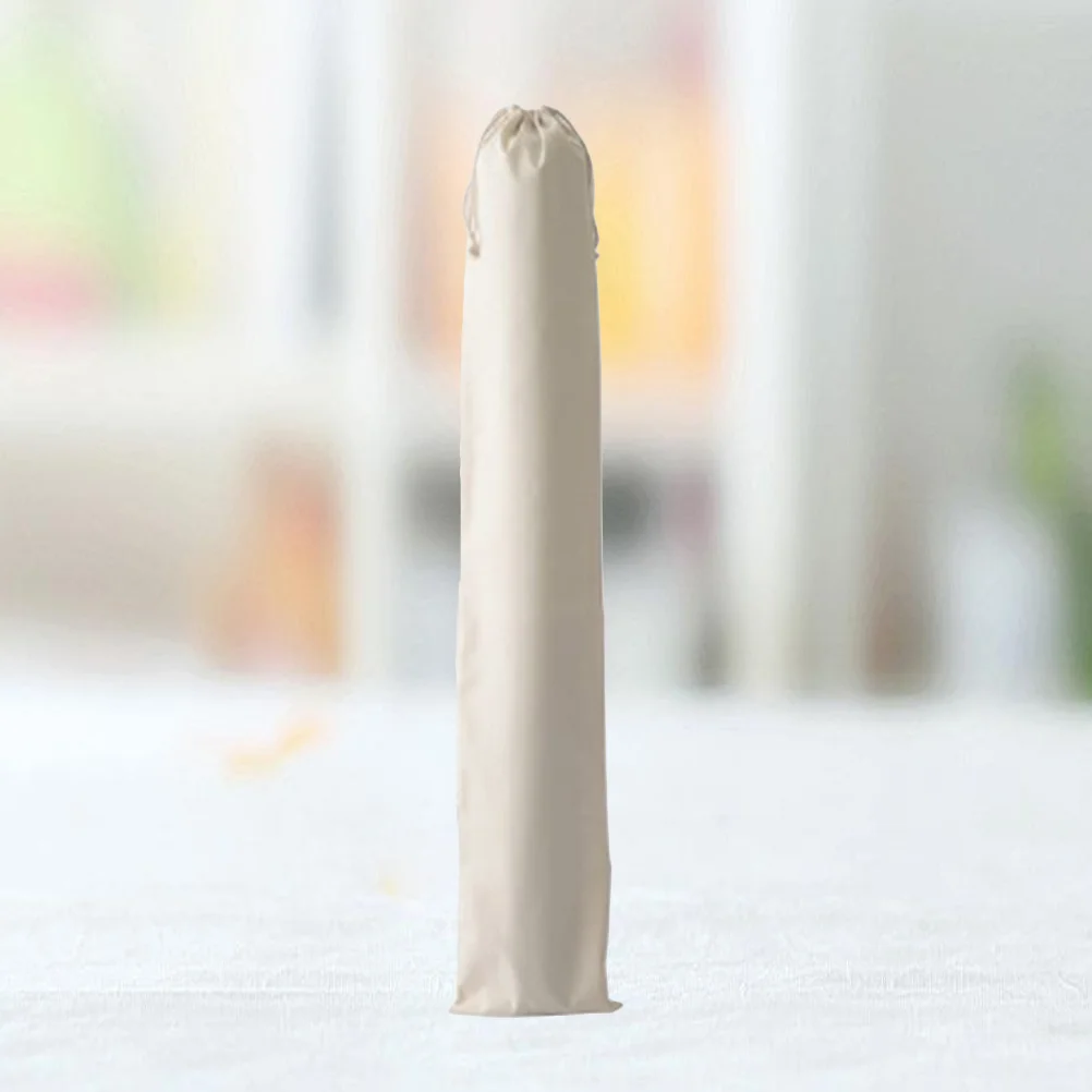 

Summer Straw Mat Holder Dust Cover Storage Bag Oxford Cloth Drawstring Bag for Bed Mat Protection Outdoor Home 26x198cm White