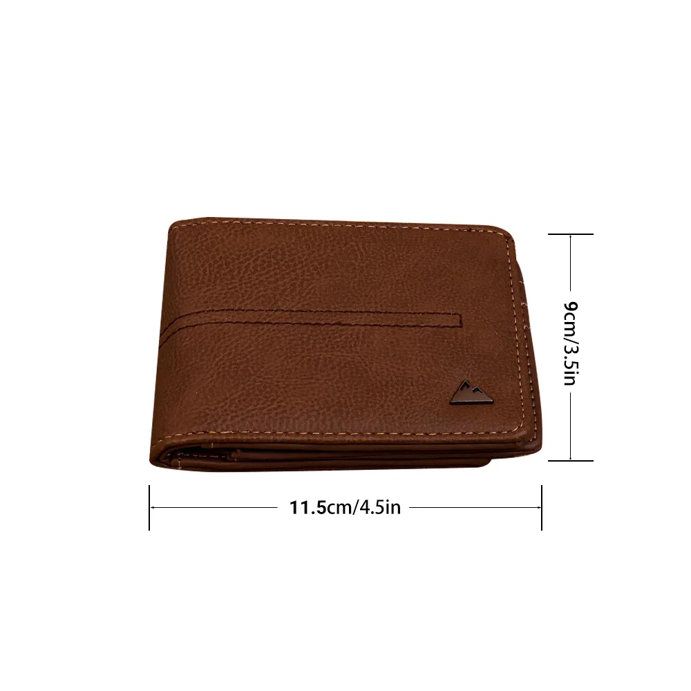 Dompet pendek kulit asli pria klasik dompet Fashion tempat kartu saku koin pria kecil dompet tempat kartu kualitas sederhana