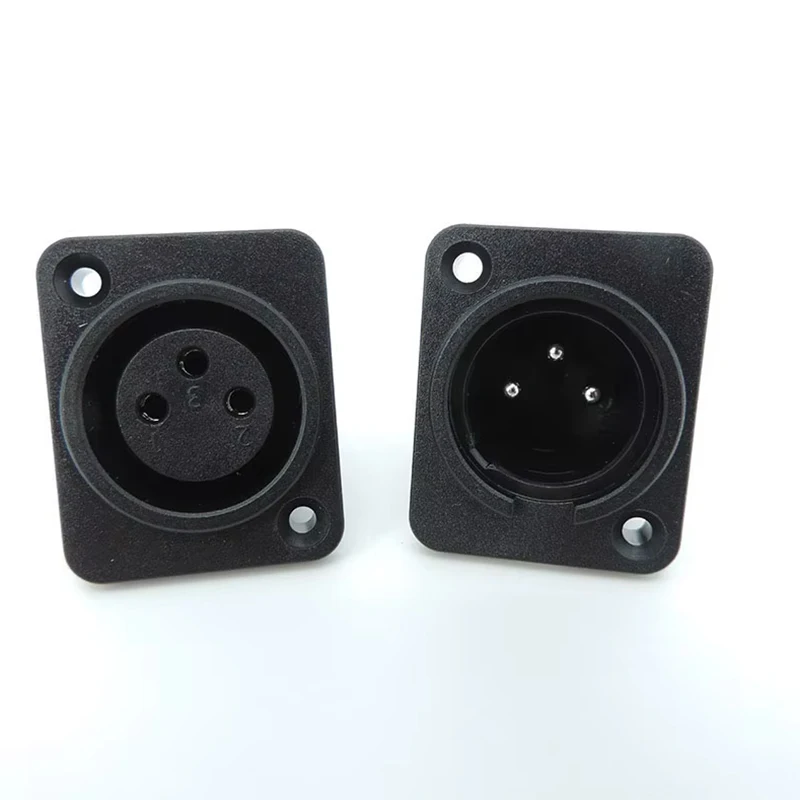 Card Dragon 3-core Male Or Female XLR Straight Leg Plastic Power Connector Karon Holder 3-pin Socket Connection C3