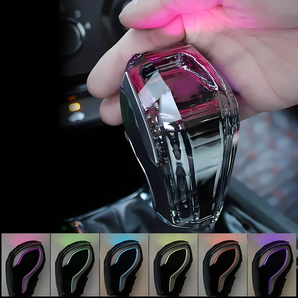 

For Infiniti HondaQ5L Q60 QX80 Q70 JX EX FX crystal Gear shift knob car accessories modified with LED illuminated Handle