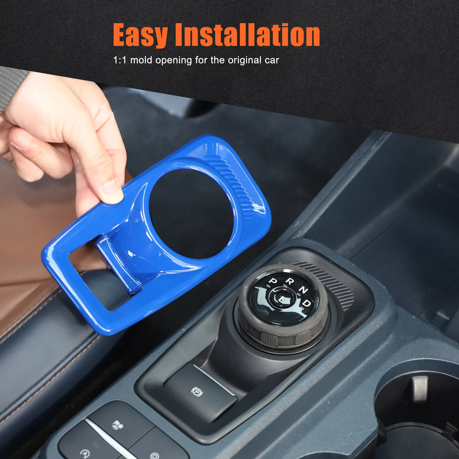 ABS Carbon Car Styling Handbrake P Button Frame Covers Decoration Trim For Ford Maverick Lariat 2022-2025 Interior Accessories