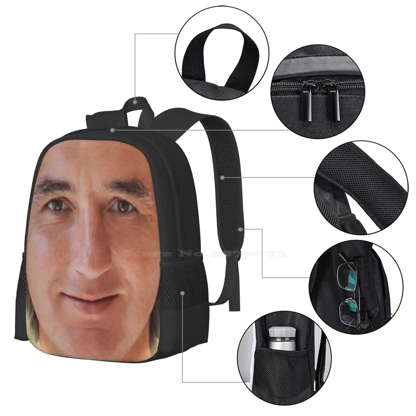 Mochila The Gaze of Miracles para homens e mulheres e adolescentes, Curador da Memória, Braco Gaze of Miracles, Brasil Bratzo, H3H3