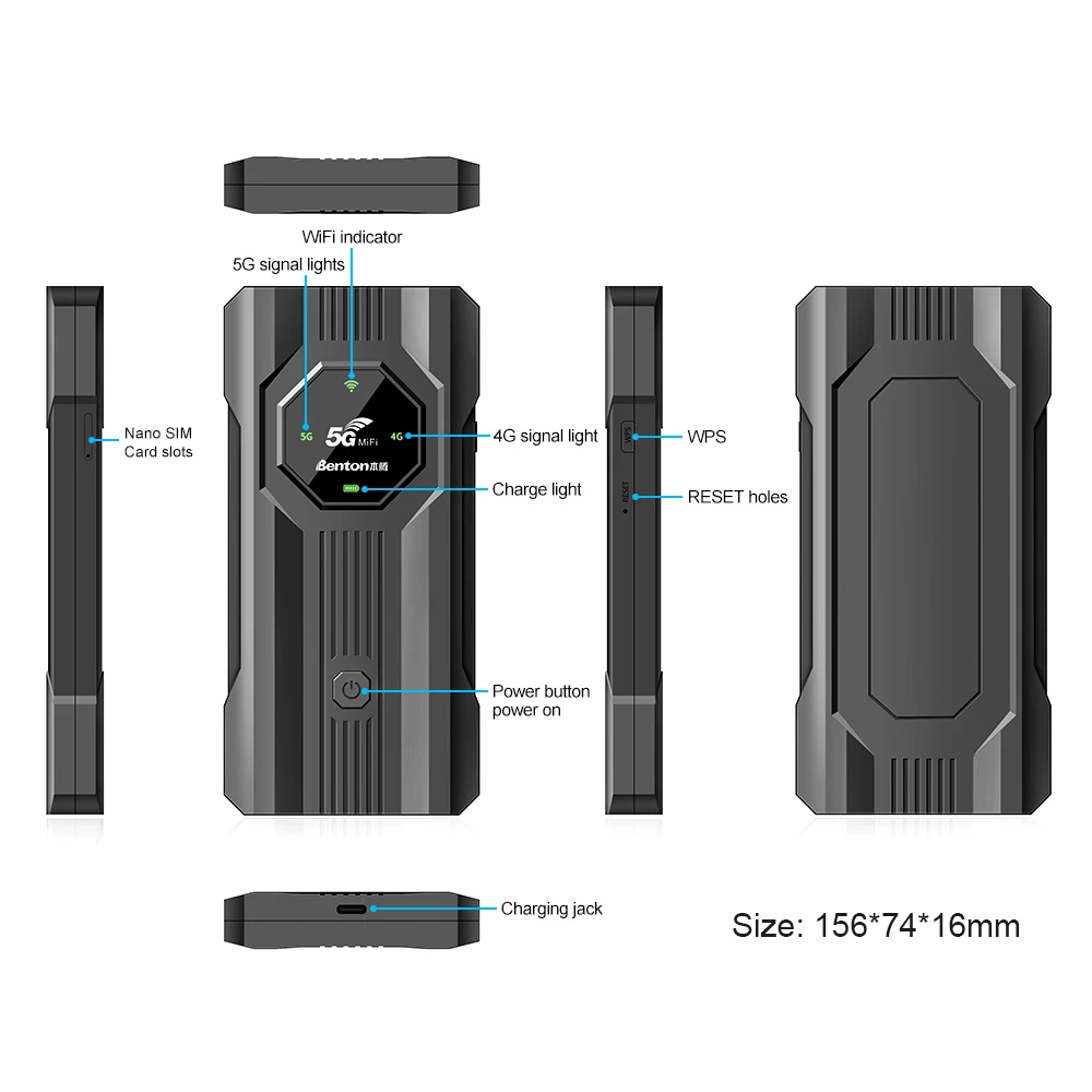 Оптовая продажа, портативный фрезерный Wi-Fi роутер Benton, 4G, фрезерный двухдиапазонный роутер 2,4 ГГц 5,4 ГГц, точка доступа Wi-Fi, беспроводной Wi-Fi модем