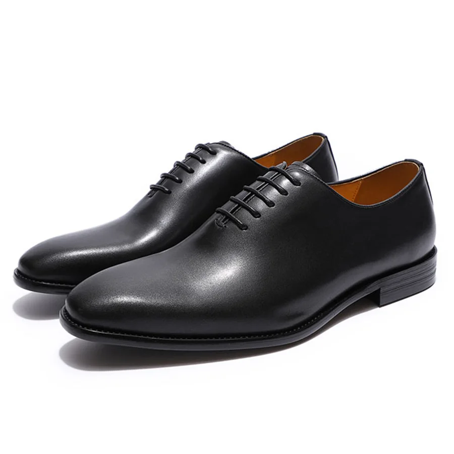 

Luxury Classic Mens Oxford Shoes Genuine Leather Whole Cut Handmade Dress Shoes Lace Up Business Office Formal Shoes for Men