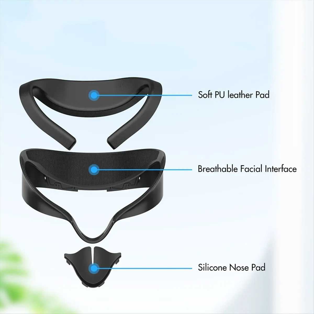 HAPPYDAY~ VR Face Pad Cushion for 3S - Eye Mask Protector, for 3 S VR Accessories