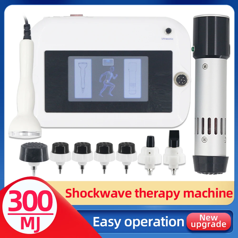 

﻿ 300mj Shockwave Therapy Machine With 7 Heads Pain Relief Body Massage ED Treatment Relax 2in1 Ultrasound Physiotherapy Device