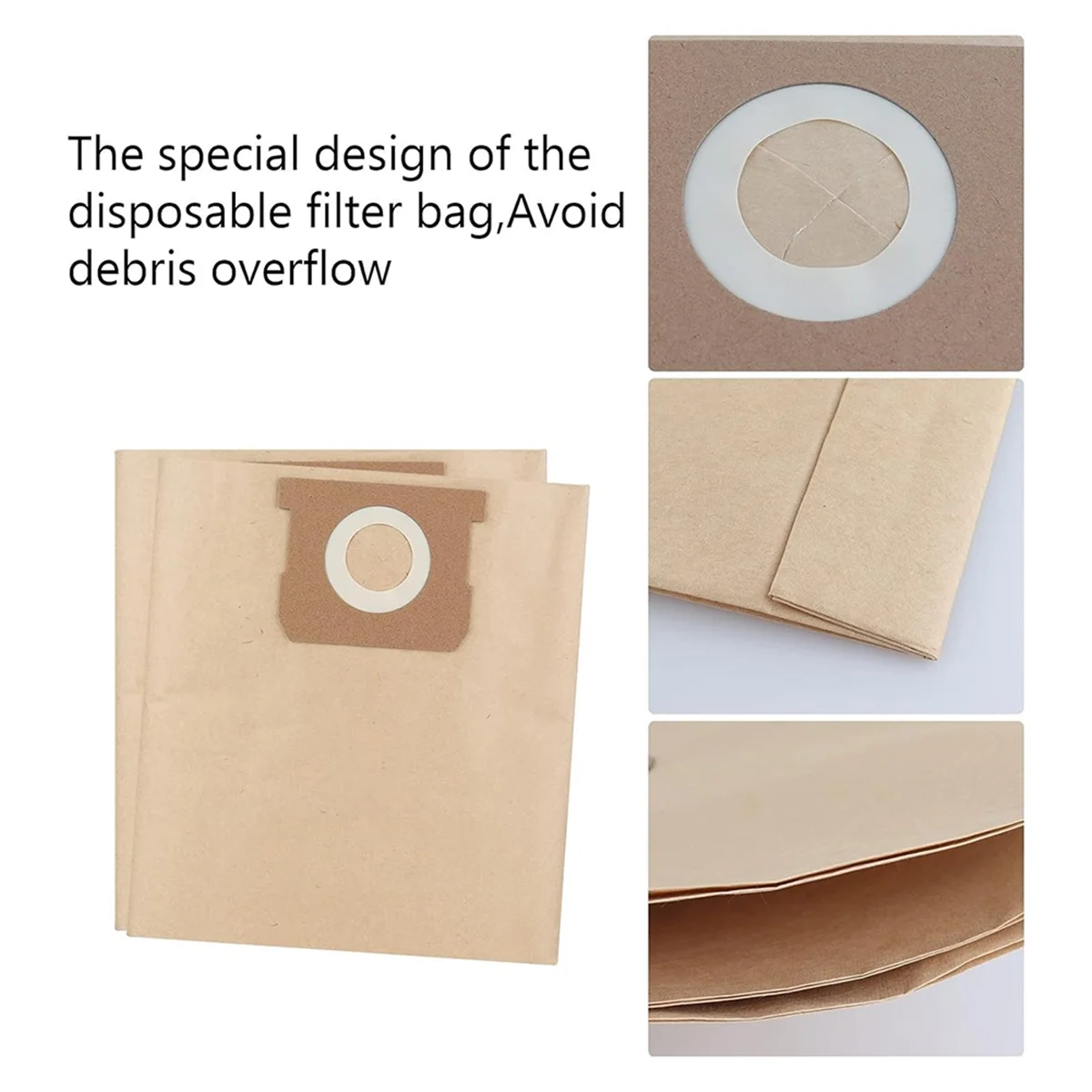 19-3100 sacos adequados para stanley shop vac 5-6 galões/gal aspirador de pó seco e molhado 19-3100 sacos de filtro descartáveis