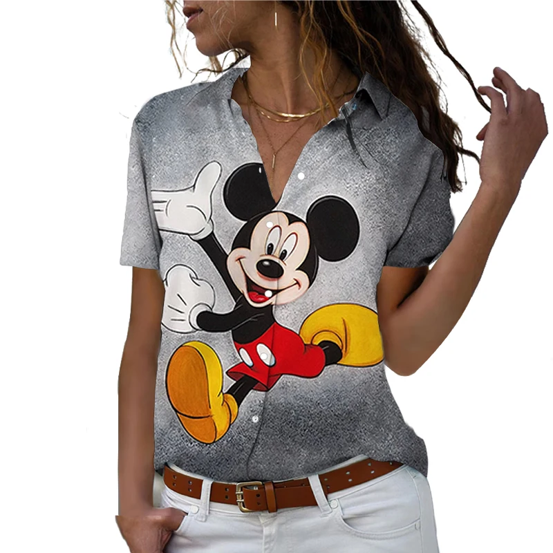 

Disney Cute Fashion Baseball Jersey Red Stripe Pattern Disney Baseball Shirt 3D T-Shirt Disney Disney Casual Baseball T-Shirt