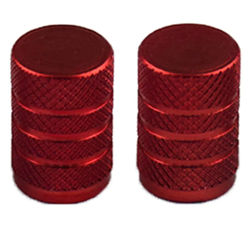 3-6pack 4 Pack Car Aluminum Wheel Tire Stem Caps Dust Cover Red