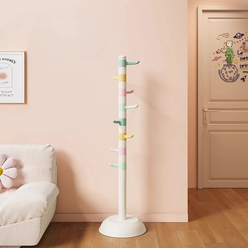 رف ملابس موفر للمساحة من الفيروسية، حامل معطف أرضي بقضيب عمودي، منظم لغرفة نوم الفتيات مع شماعة حقيبة للمساحات الصغيرة #2