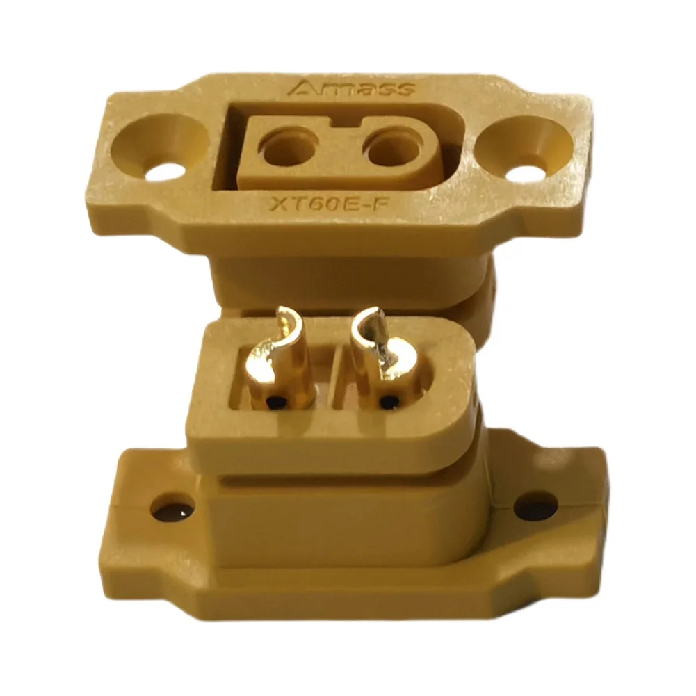 Amass-enchufe hembra XT60E-M/F de gran corriente, conector chapado en oro/latón, adaptador de conexión de batería de alimentación para modelo RC DIY