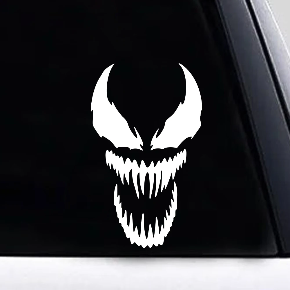 20x12cm Venom Car Stickers Halloween Spiderman Cool Style Cars Motorcycle Helmet Laptop Decor Vinyl Film Decals Auto Accessories