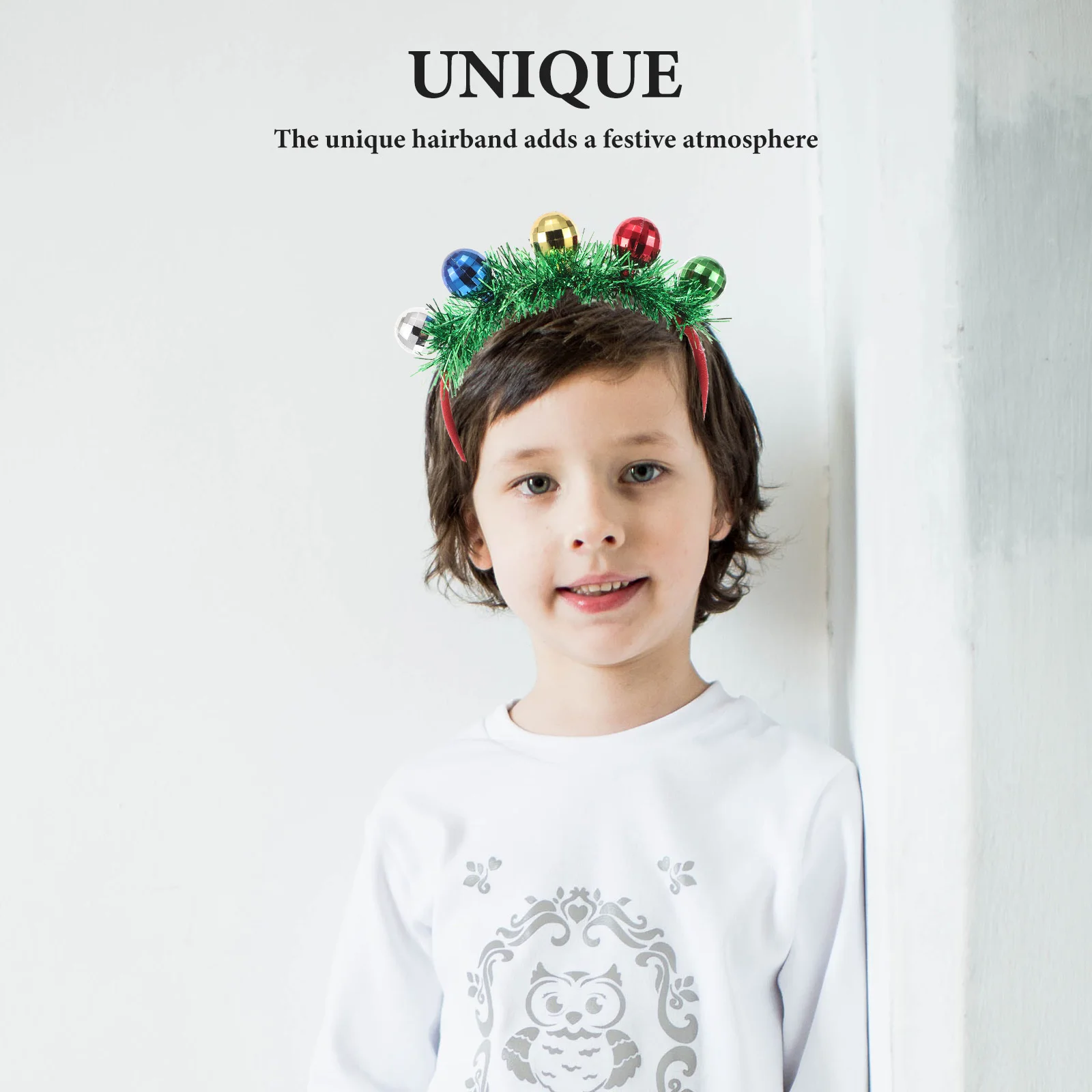 

Colorful Christmas Headband Disco Ball Kids Holiday Party Xmas Celebration Headband Christmas Hair Hoop Festive Decor