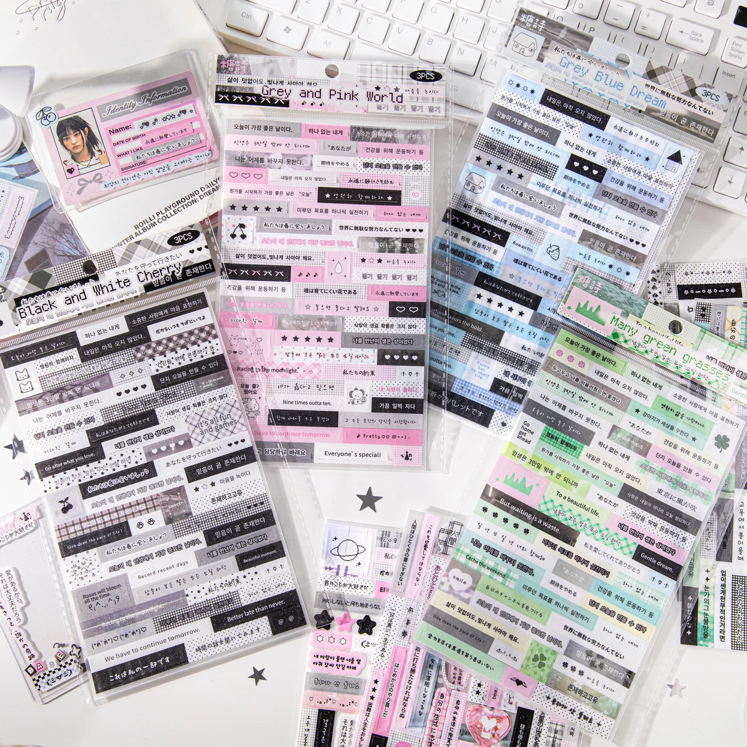 3 قطعة ملصقات اقتباسات تحفيزية لسكرابوكينغ والمجلات ، لألبوم الفن والحرف اليدوية ذاتية الصنع أدوات مكتبية مخططة للزينة #2