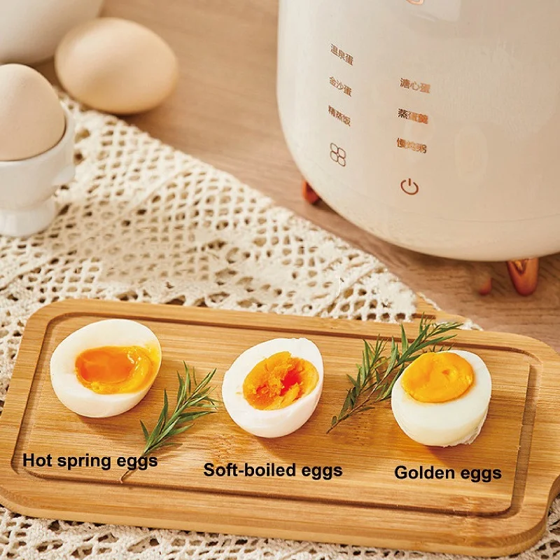 220V Home Egg Cooker Electric Stew Pot Reservation Breakfast Machine Automatic Egg Cooker Steamer Food Warmer Kitchen Appliances