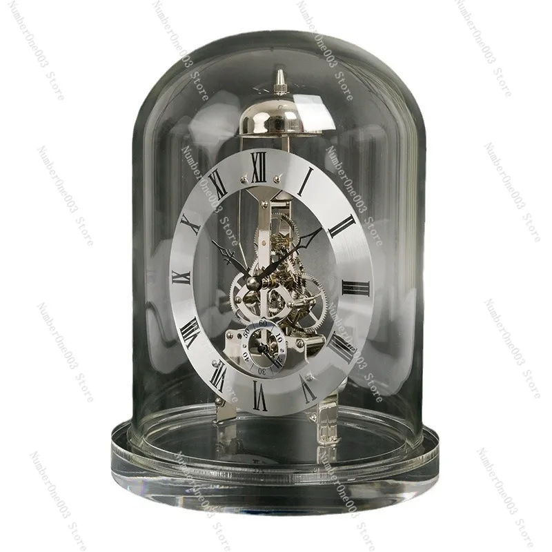 Simple Modern Transparent Mechanical Clock With Decorative Movement: Ice And Snow Harbin Quartz Mechanical Retro See-through