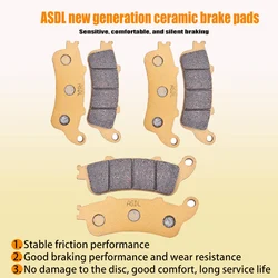 1800CC Motorcycle Front and Rear Brake Pads Set for HONDA GL1800 GL 1800 6 7 8 9 A Gold wing Goldwing 1800 2006-2013