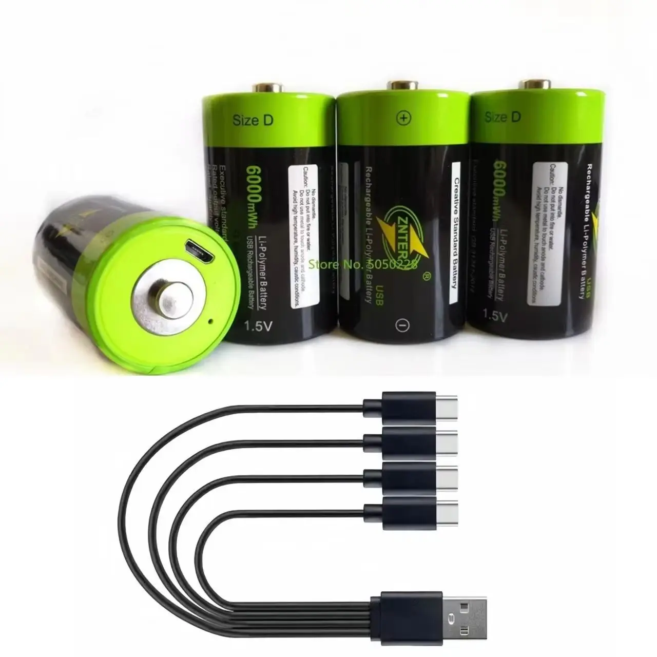 4 قطعة/الوحدة ZNTER 6000mWh بطارية قابلة للشحن 1.5 فولت D يبو LR20 RC بطارية ليثيوم بوليمر تنظيف روبوت لعبة مصباح يدوي البطارية