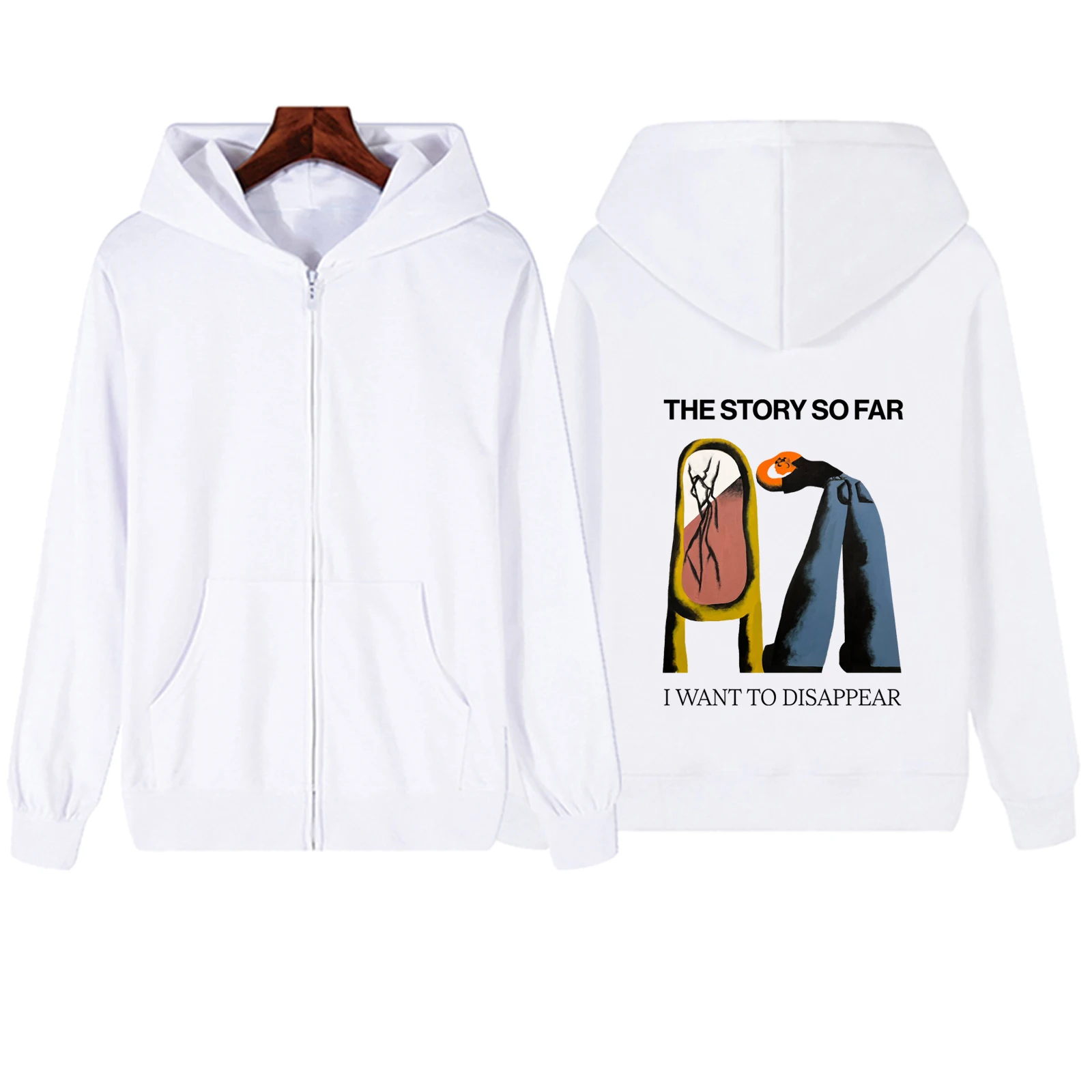 

The Story So Far I Want To Disappear 2024 Zipper Hoodie Music Fans Gift Harajuku Pullover Tops V-Neck Sweatshirts Streetwear